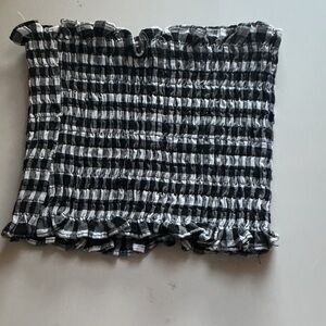 Black and White Checkered Tube Top